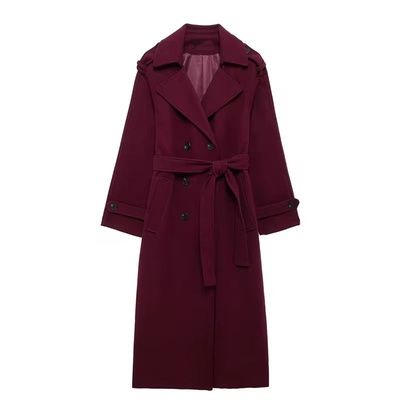 Burgundy Trench Coat