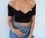 Emilia Crop Top Black (Small)