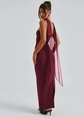 Christine Dress Wine Red