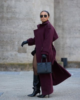 Burgundy Trench Coat