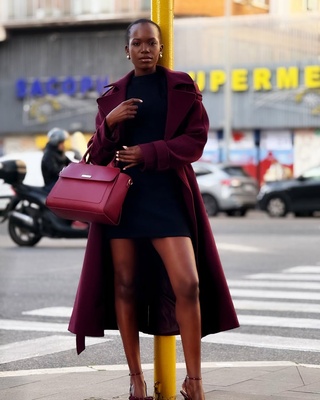 Burgundy Trench Coat