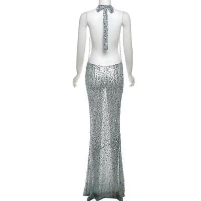 Selah Maxi Halter Dress (Medium)