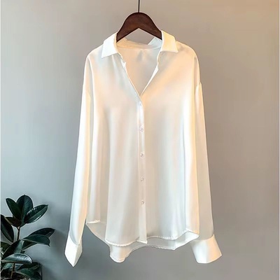 Satin Shirt White