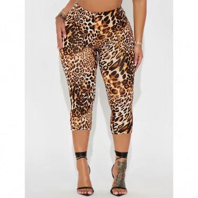 Leopard Capri Pants (Small)