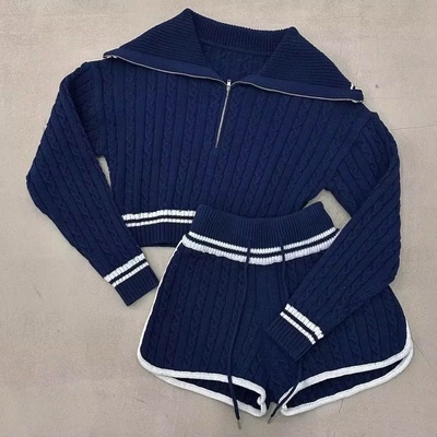 Gaya Knitted Set Blue (Medium)