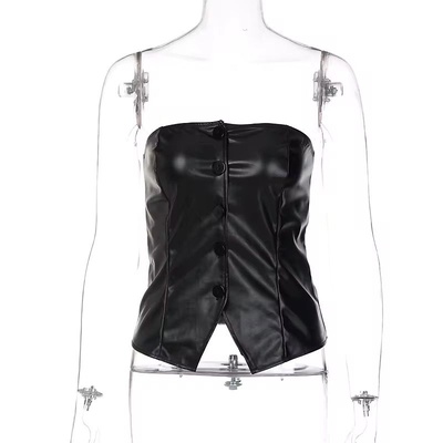 Katrina Leather Top (Medium)