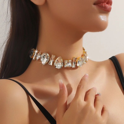 Shine Bright Luxurious Choker Necklace (Silver)