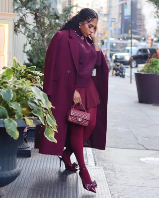 Burgundy Trench Coat (Medium)