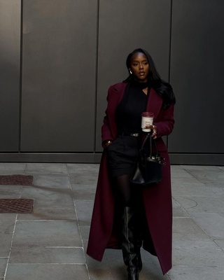 Burgundy Trench Coat